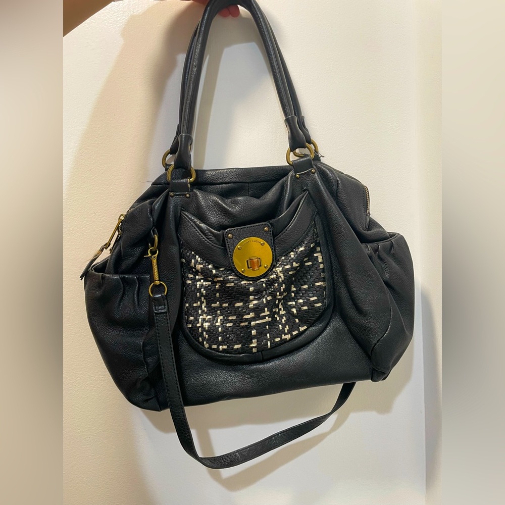 Elliot Lucca black leather shoulder bag